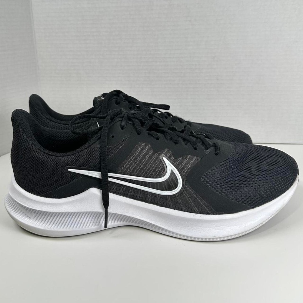 Nike Down-shifter Black Lace Up  Comfort Running Shoes Men's Size 12